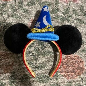 2025 Disney Parks Sorcerer Mickey Mouse Fantasia Hat Ear Headband NWOT